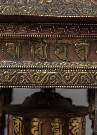 Table Top Prayer Wheel | Sacred Spin in a Compact Design