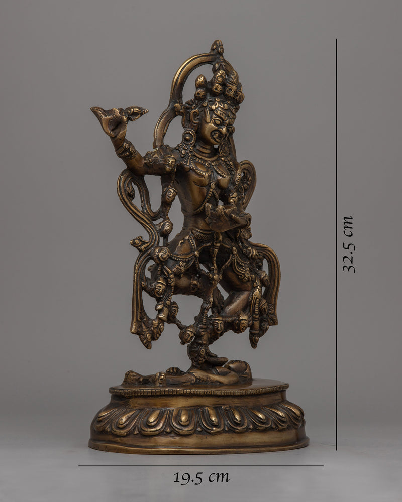 Brass Dorje Phagmo Statue | Meticulous Craftsmanship for Spiritual Statue