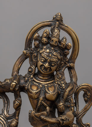 Brass Dorje Phagmo Statue | Meticulous Craftsmanship for Spiritual Statue
