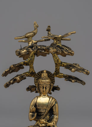 Amoghasiddhi Buddha Under the Bodhi Tree Statue