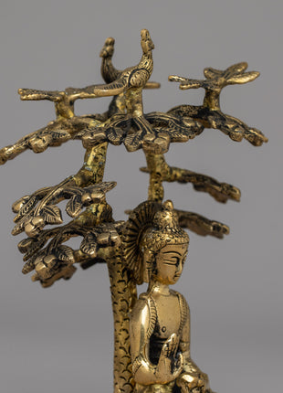 Amoghasiddhi Buddha Under the Bodhi Tree Statue