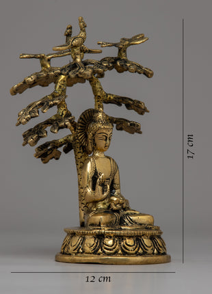 Amoghasiddhi Buddha Under the Bodhi Tree Statue