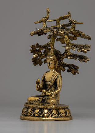 Amoghasiddhi Buddha Under the Bodhi Tree Statue