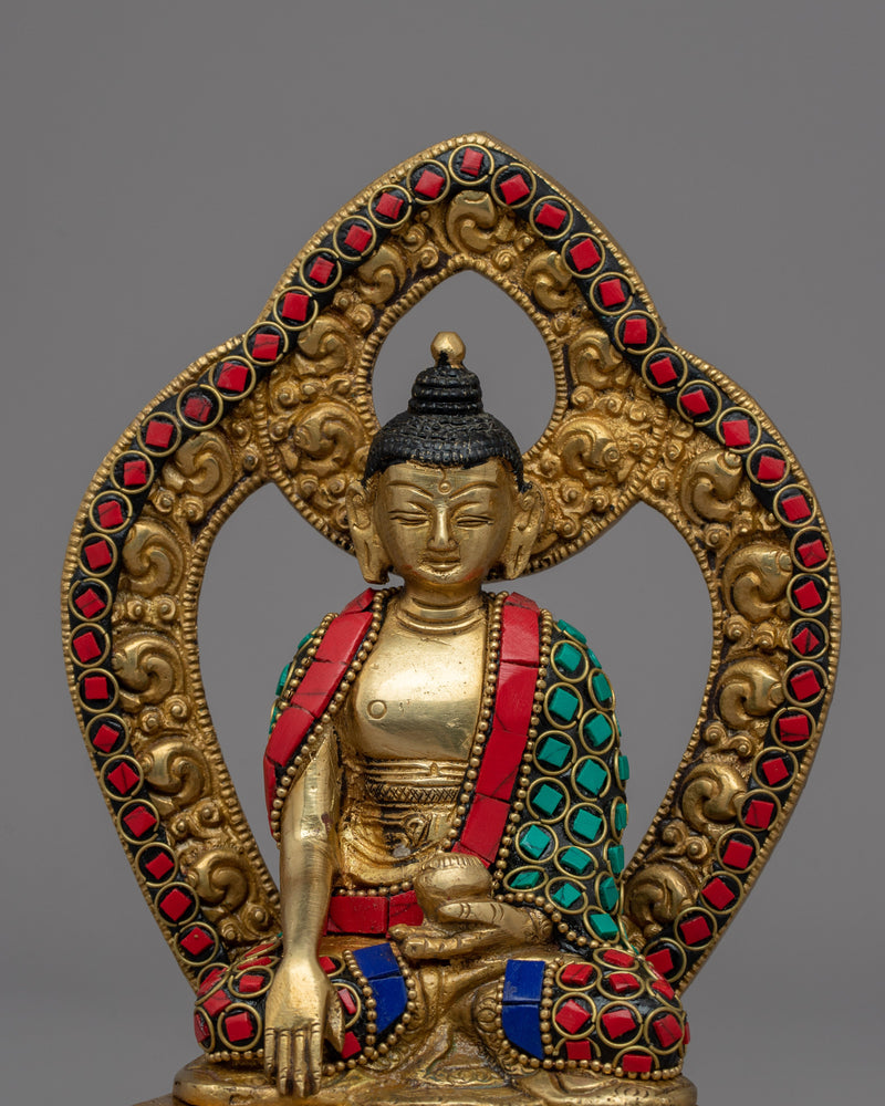 Shakyamuni Buddha with Throne | Spiritual Decor for Sacred Spaces