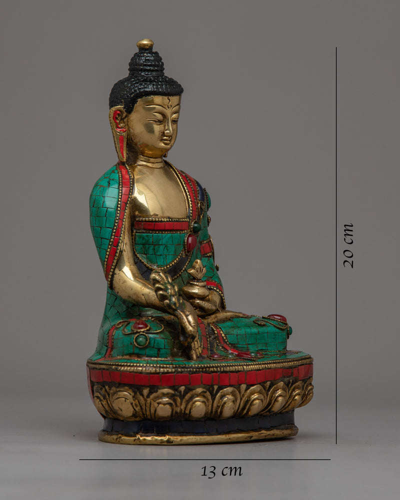 Brass Healing Buddha "Medicine Buddha" Statue | Discover Healing and Serenity Figurine