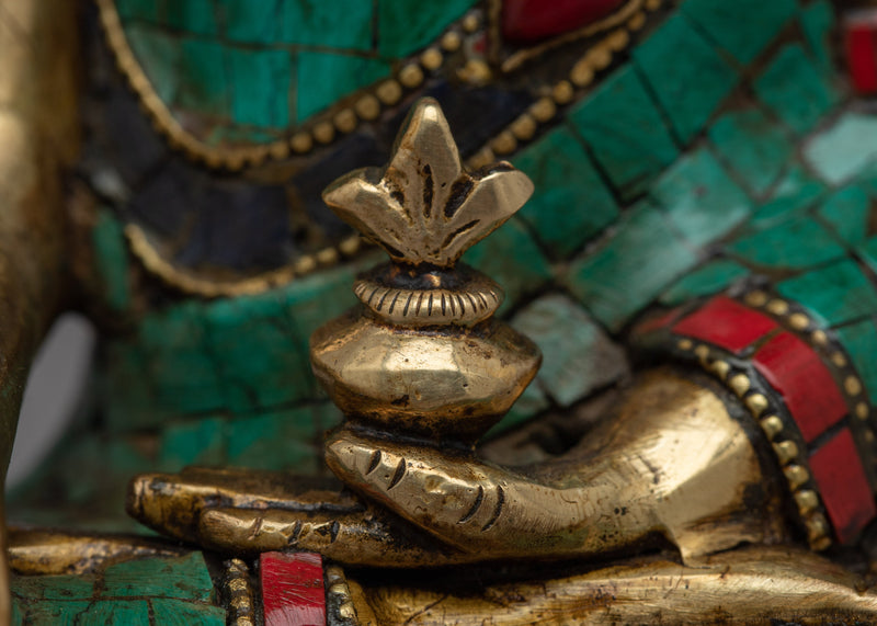 Brass Healing Buddha "Medicine Buddha" Statue | Discover Healing and Serenity Figurine