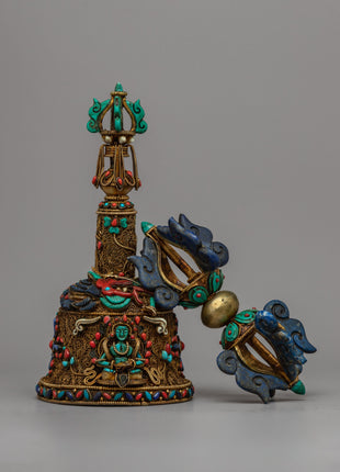Gemstones Vajra and Bell | Elevate Your Meditation & Rituals