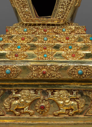 Copper Stupa With 24k Gold Plated | Infusing Spirituality in Spaces