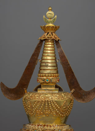 Copper Stupa With 24k Gold Plated | Infusing Spirituality in Spaces