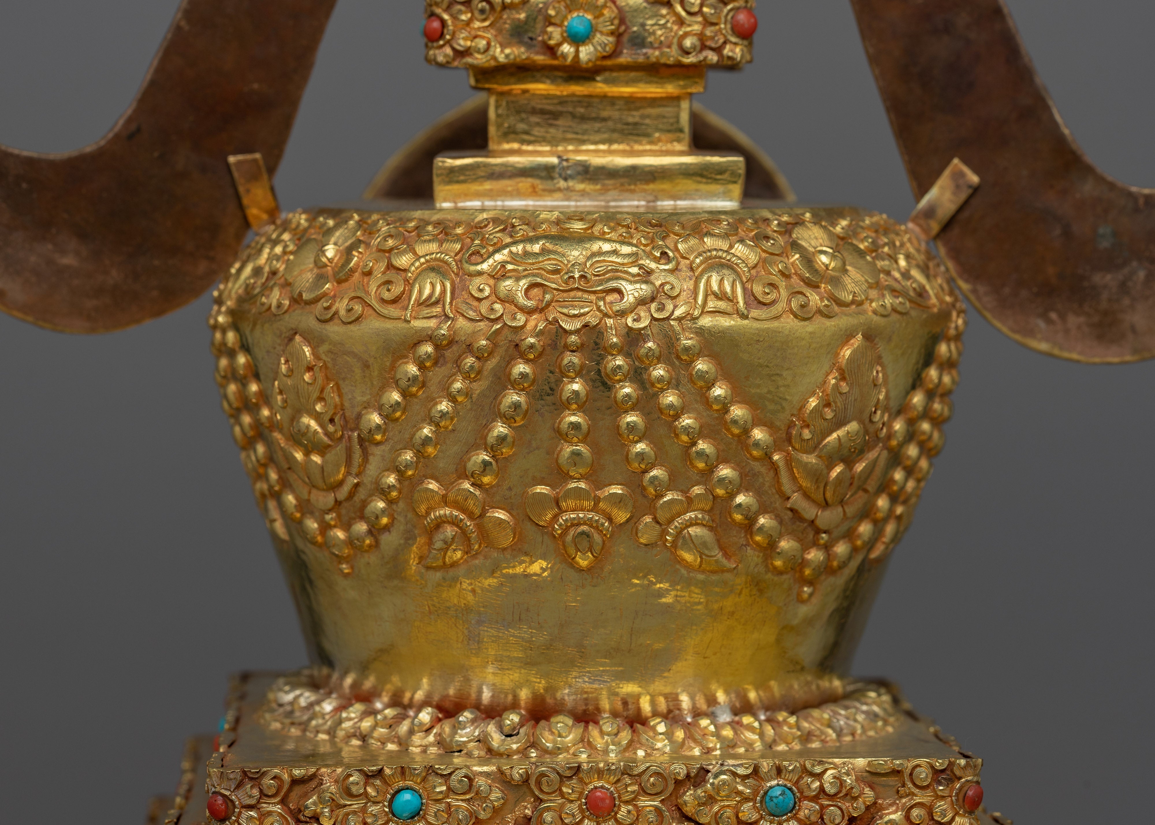 Copper Stupa With 24k Gold Plated | Infusing Spirituality in Spaces