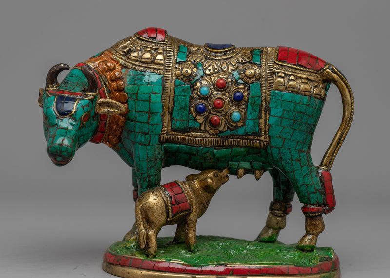 Kamadhenu Statue | Cow Figurine for Spiritual Decor