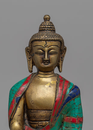 Brass Shakyamuni Buddha Statue | Artistic Expression of Peace