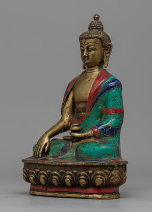 Brass Shakyamuni Buddha Statue | Artistic Expression of Peace