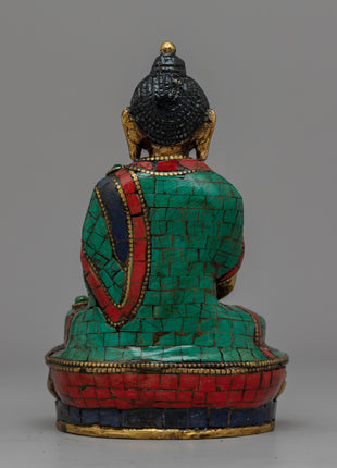 Brass Amitabha Buddha Statue | Lustrous Brass for Sacred Spaces