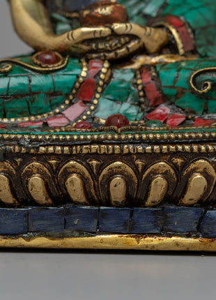 Brass Amitabha Buddha Statue | Lustrous Brass for Sacred Spaces