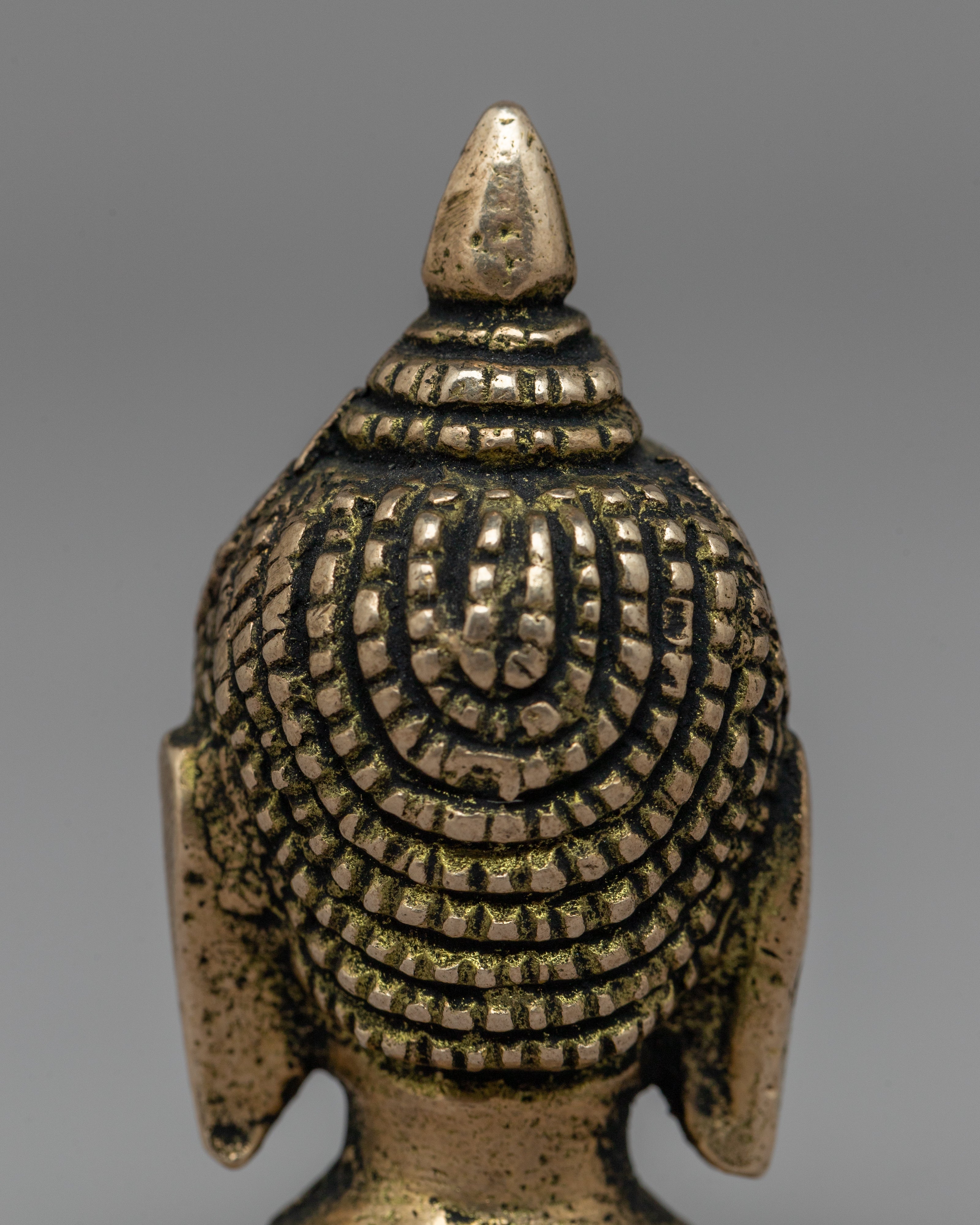Brass Buddha Head Statue | Timeless Elegance for Home or Altar