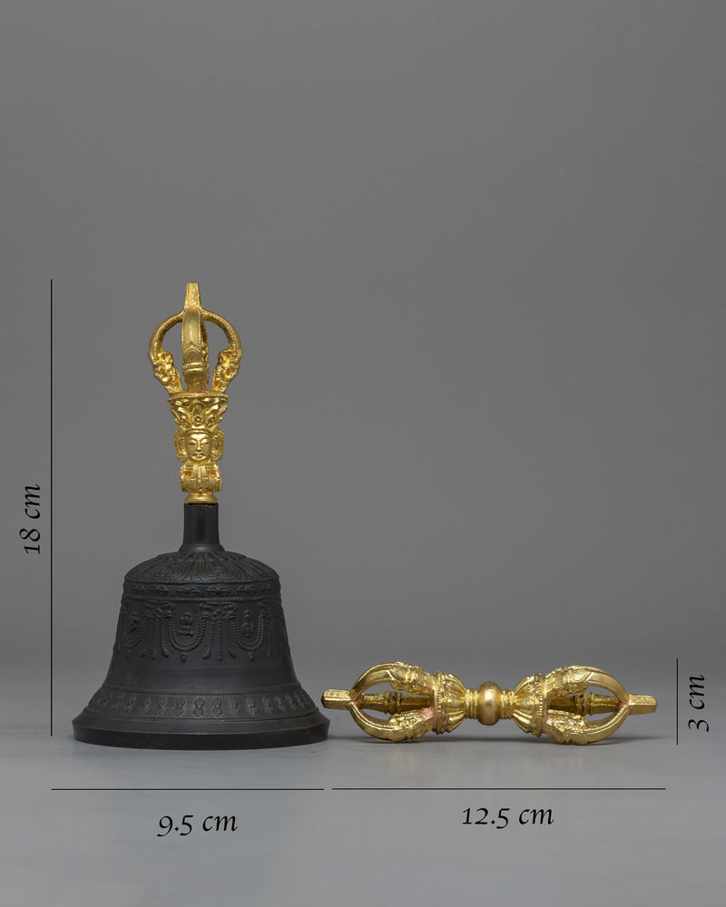 Brass Vajra Bell Set | Perfect for Meditation & Ceremonies