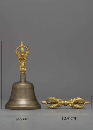 Tibetan Sacred Vajra and Bell Set | Sacred Instruments for Meditation & Rituals
