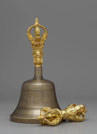 Tibetan Sacred Vajra and Bell Set | Sacred Instruments for Meditation & Rituals