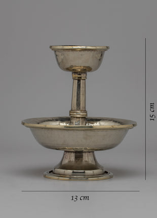 Silver Water Offering Serkyem | Perfect for Sacred Water Devotional Rituals
