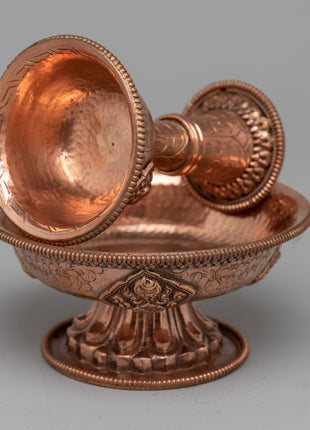 Auspicious Symbol Carved Serkyem Set | Handcrafted with Sacred Symbols for Blessings & Offerings