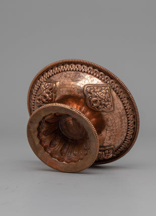 Auspicious Symbol Carved Serkyem Set | Handcrafted with Sacred Symbols for Blessings & Offerings