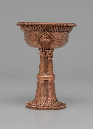 Auspicious Symbol Carved Serkyem Set | Handcrafted with Sacred Symbols for Blessings & Offerings
