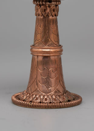 Auspicious Symbol Carved Serkyem Set | Handcrafted with Sacred Symbols for Blessings & Offerings