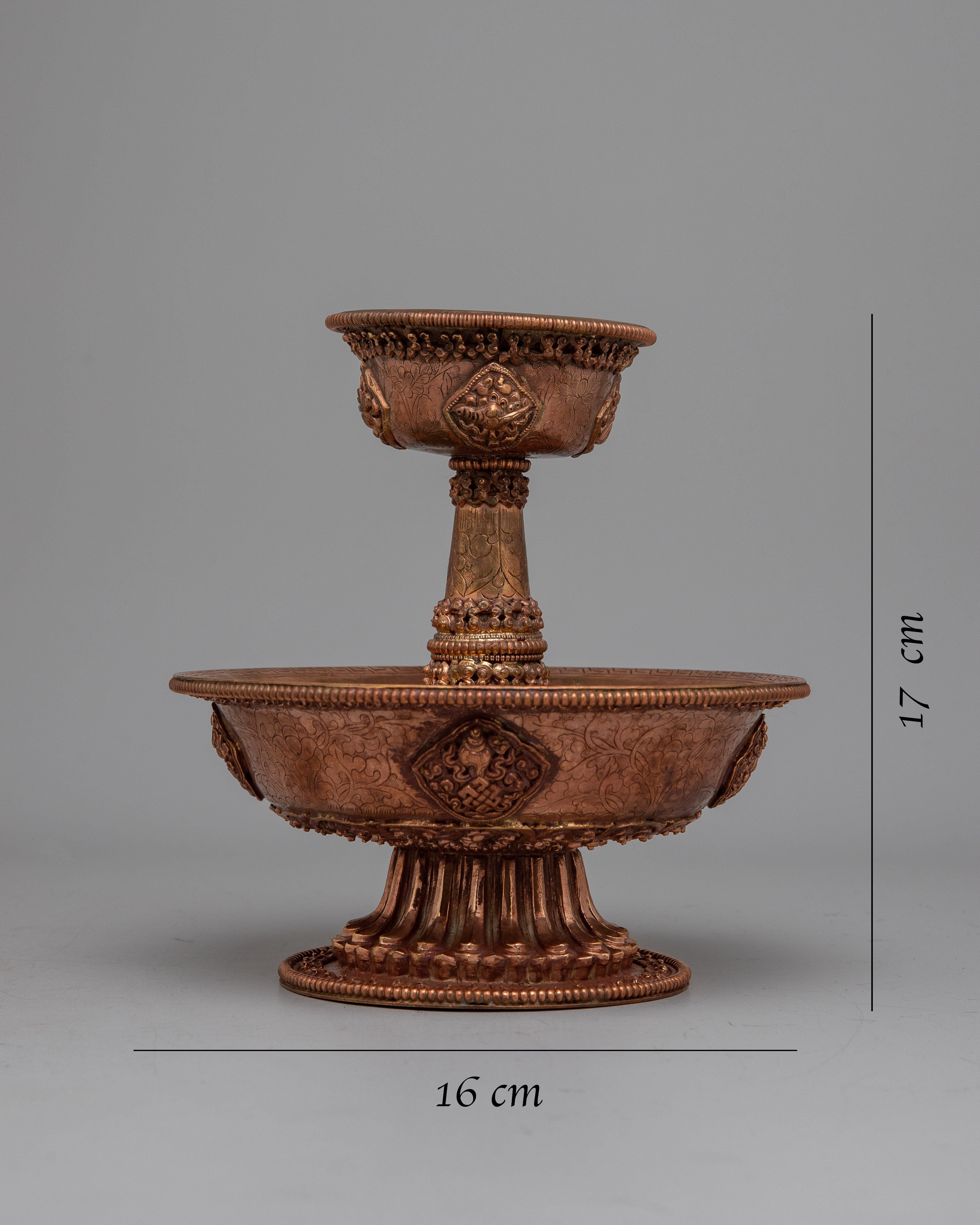 Tibetan Copper Serkyem Set | Handcrafted for Ritualistic Alcohol Offerings