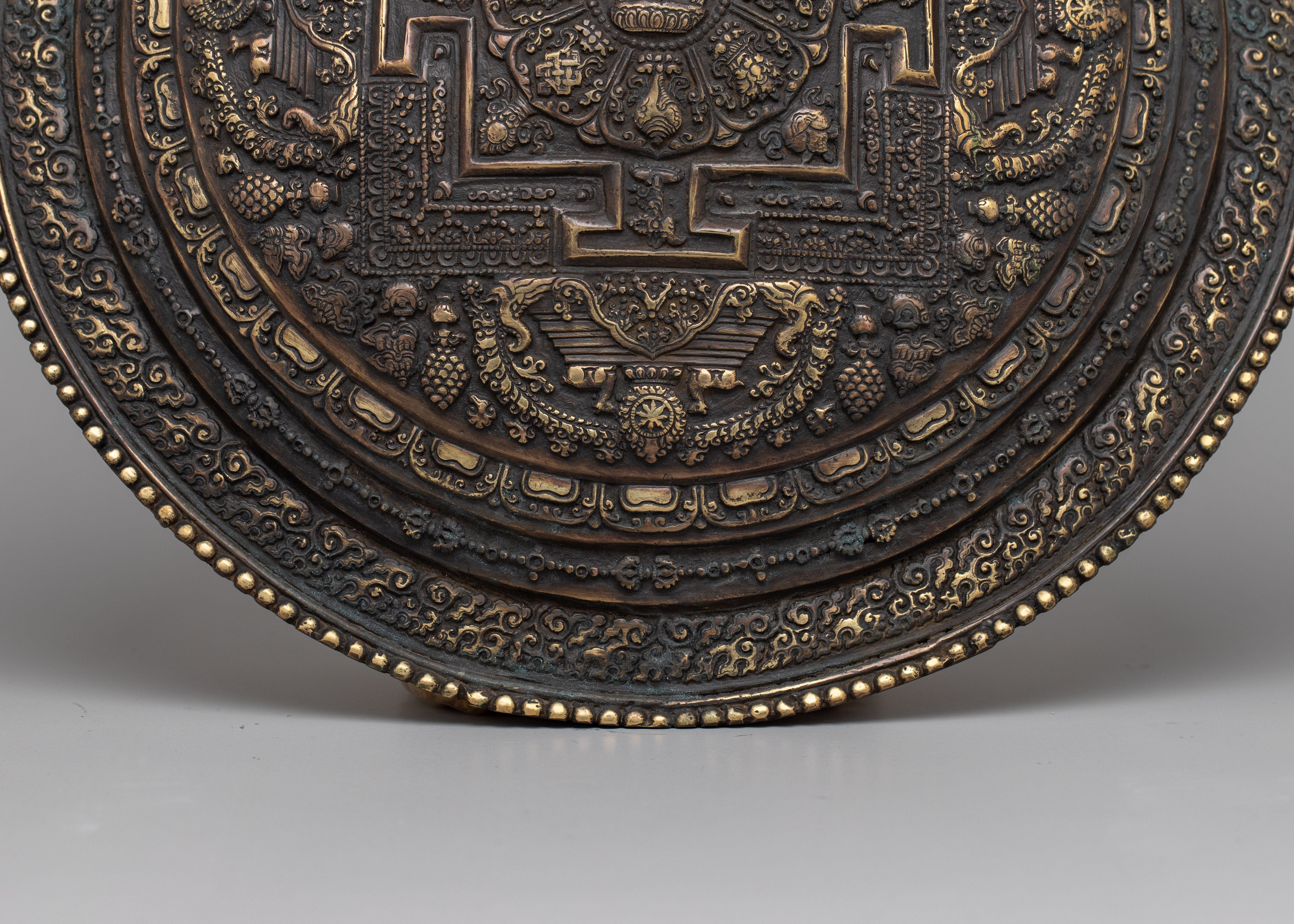 Round Metal Mandala | A Symbol of Cosmic Harmony and Balance