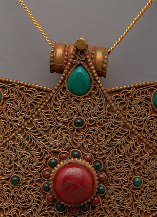 Star Ghau Prayer Box | Portable Shrine with Cosmic Design Locket Box
