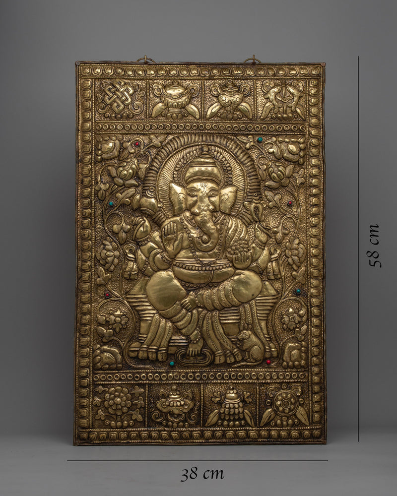 Ganesh Metal Thanka | Authentic Tibetan Inspired Art