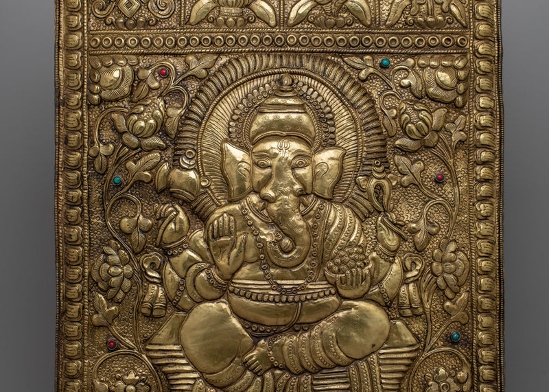 Ganesh Metal Thanka | Authentic Tibetan Inspired Art