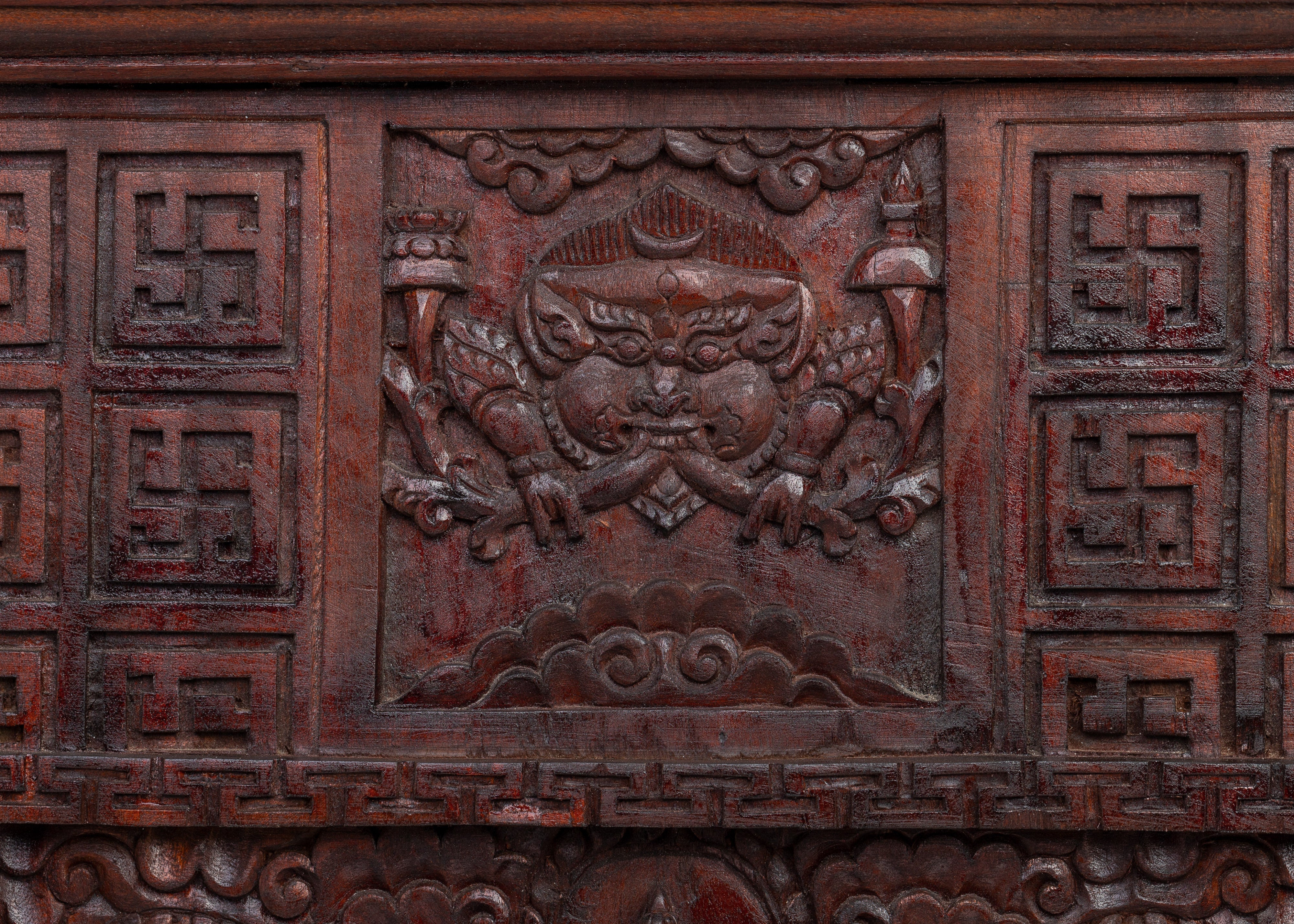 Wooden Wall Hanging Thangka of Green Tara | Tibetan Deity Art