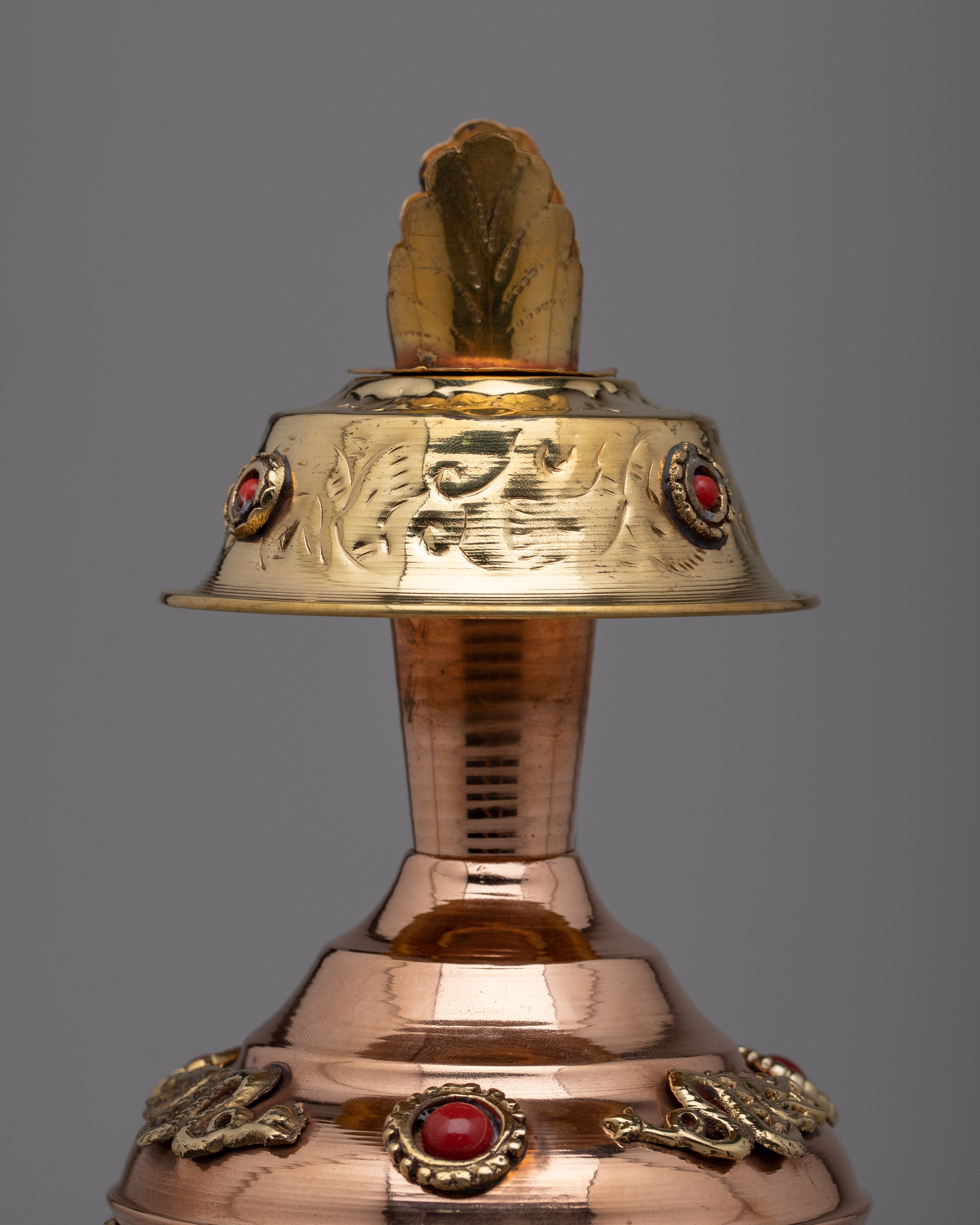 Sacred Bhumpa Brass Vase | Elegant Buddhist Altar Decor