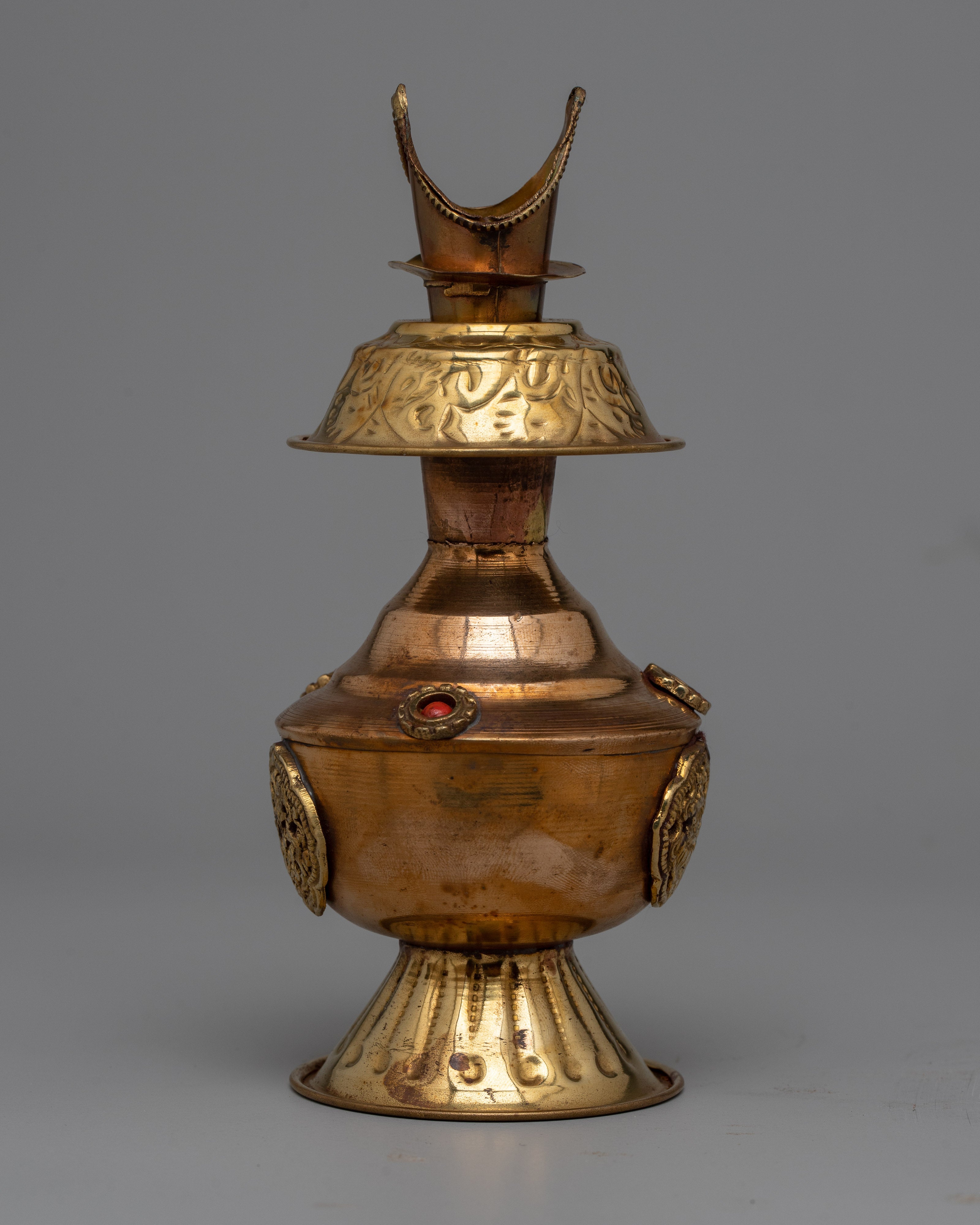 Bhumpa Brass Decorative Vase |  Tibetan Home Decor and Water Offering