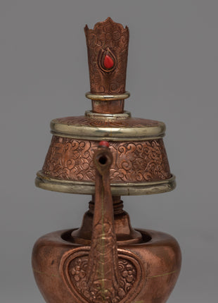 Bhumpa Copper Vase | Handcrafted Ritual Offering vase