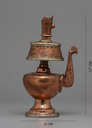 Bhumpa Copper Vase | Handcrafted Ritual Offering vase
