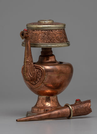 Bhumpa Copper Vase | Handcrafted Ritual Offering vase