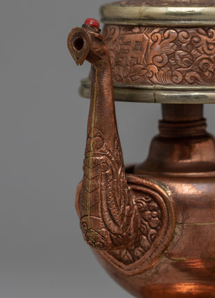 Bhumpa Copper Vase | Handcrafted Ritual Offering vase
