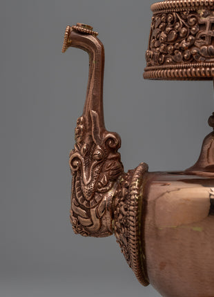 Tibetan Copper Bhumpa Vase | Authentic Buddhist Ceremony Decor