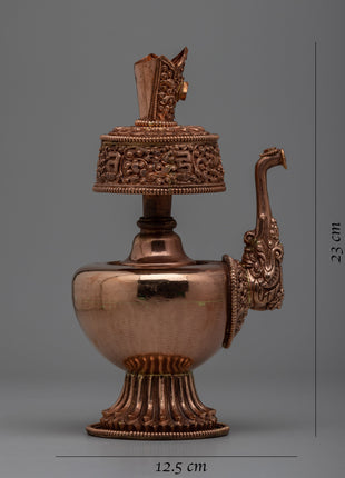 Tibetan Copper Bhumpa Vase | Authentic Buddhist Ceremony Decor