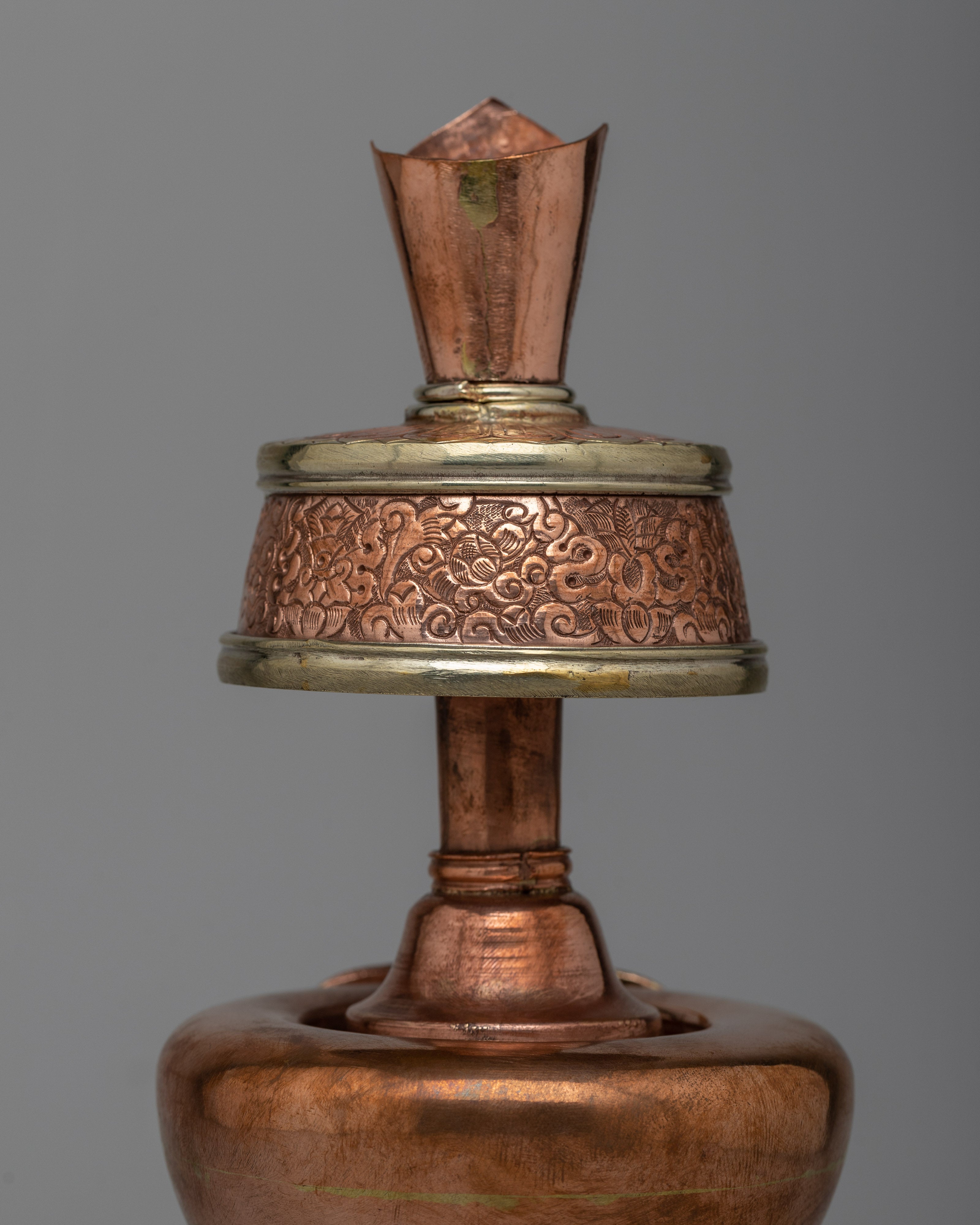 Bhumba Copper and Brass Vase | Sacred Buddhist Ritual Vase