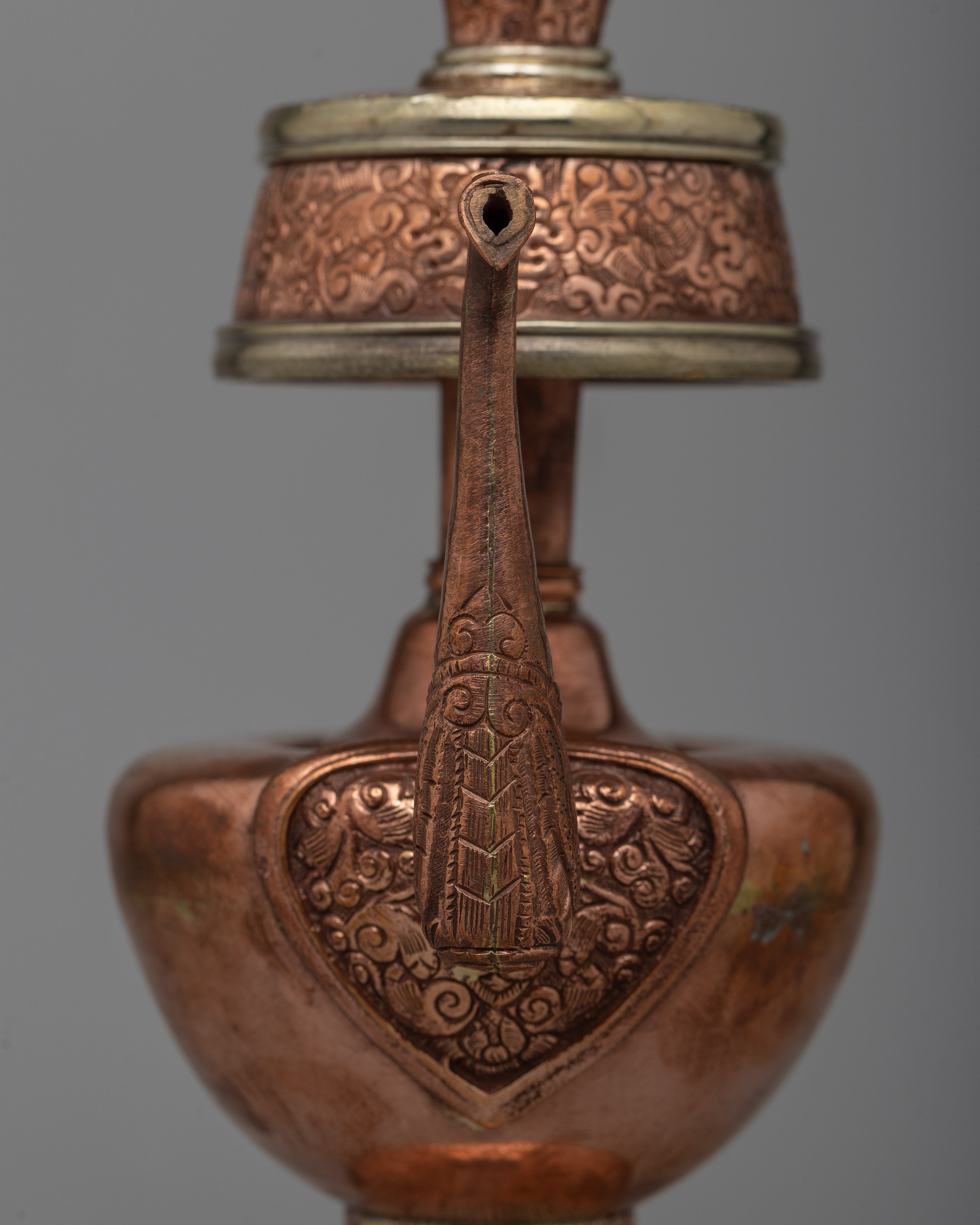 Bhumba Copper and Brass Vase | Sacred Buddhist Ritual Vase