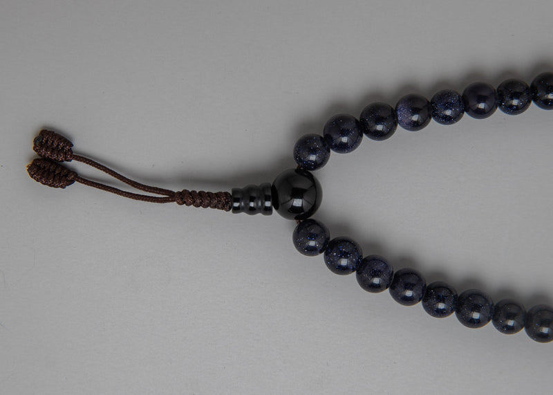 Blue Sunstone Mala Beads | Embrace the Power of Light in Meditation