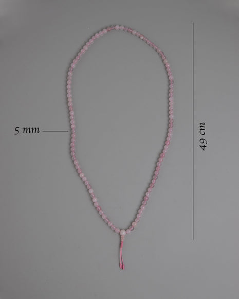 Mala Beads Rose Quartz | Infusing Meditation with Loving Energy