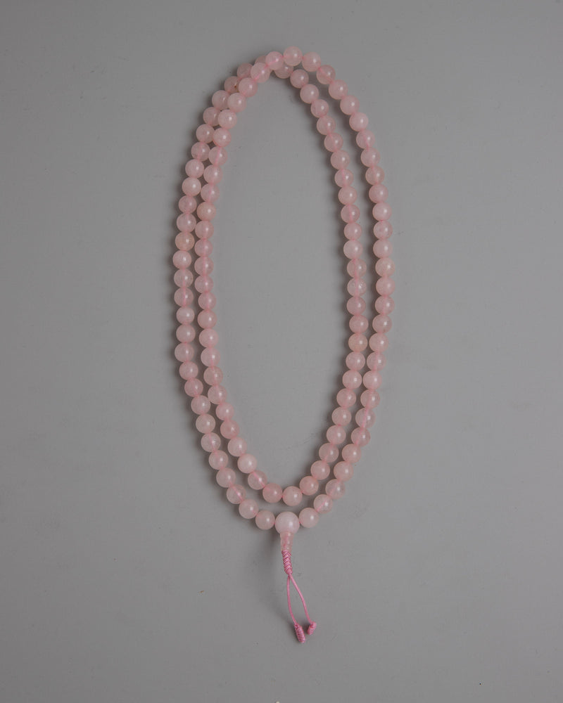 Rose Quartz Mala Prayer Beads | Prayer Beads for Inner Peace and Love