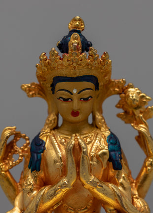 Machine Made Chenrezig Statue | Spiritual Enlightenment Art