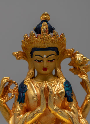 Machine Made Chenrezig Statue | Spiritual Enlightenment Art