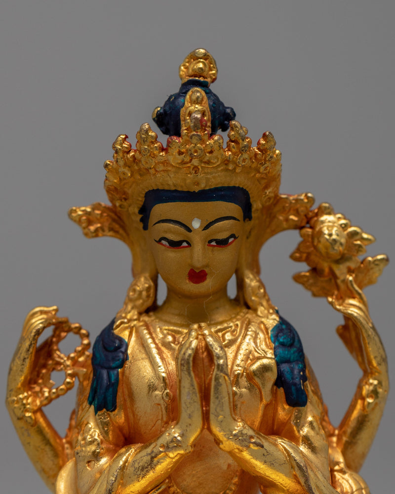 Machine Made Chenrezig Statue | Spiritual Enlightenment Art